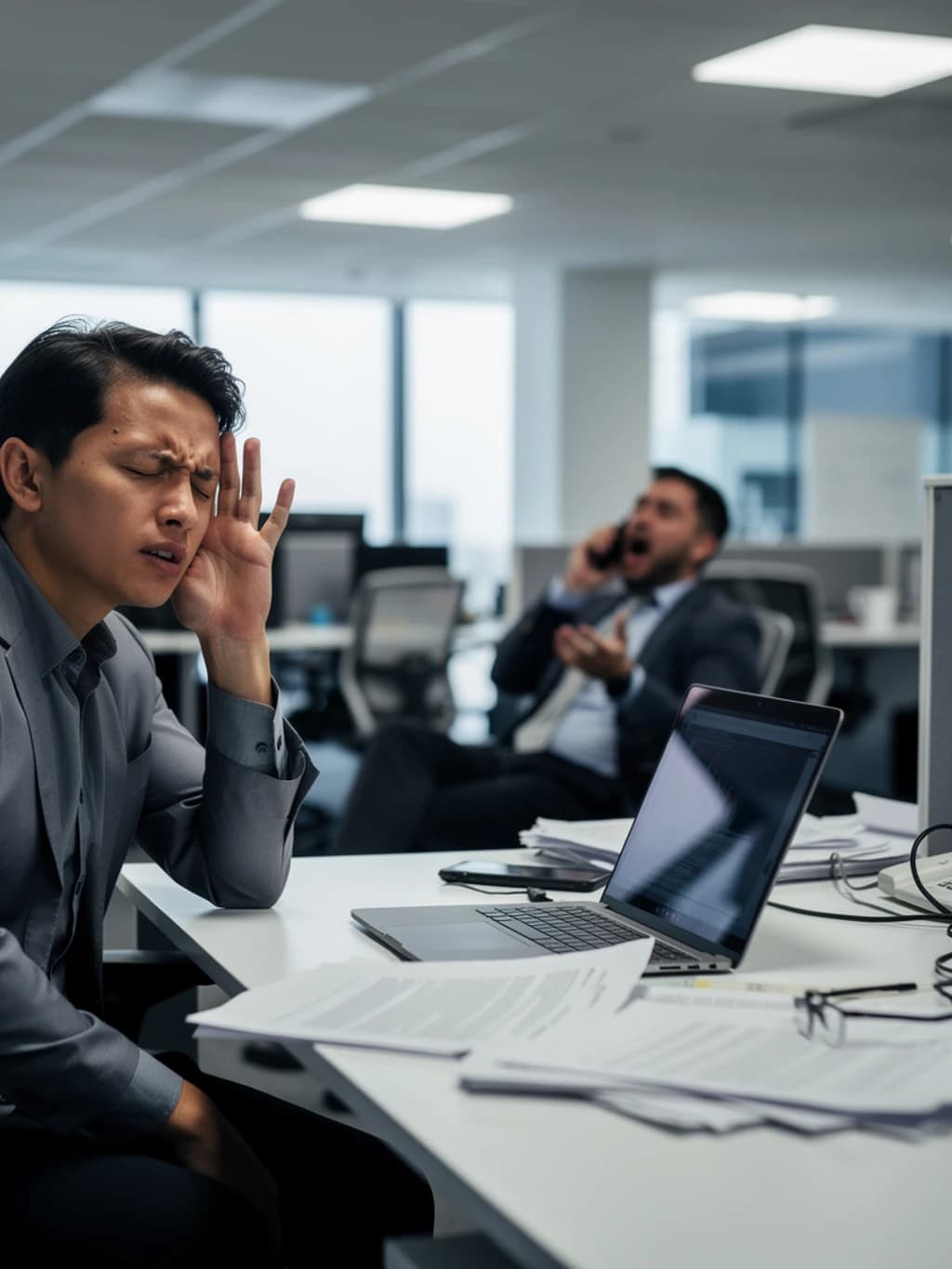 Is it rude to ask your coworker to stop taking calls at their desk if you're stuck listening?